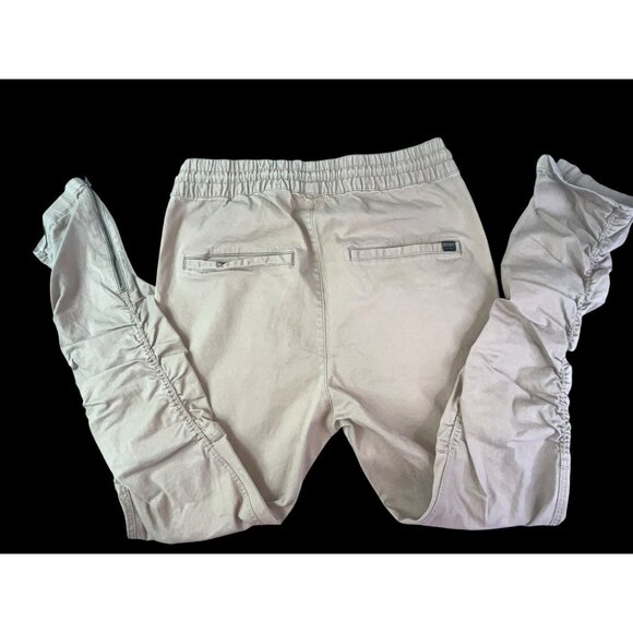 H&M Divided Men's 32 Tan Khakis Jogger Pants Ankle Zippers Drawstring Waist HM - Picture 6 of 8